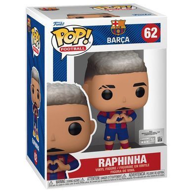 Фигурка Funko Pop! Football: Barcelona Raphinha &mdash; Рафинья #62 (72234) &ndash; фото товара Funko из категории Фигурки Funko Pop. Оригинал, доставка по Украине