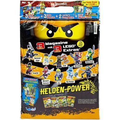 Журнал LEGO Ninjago Helden-Power! XL-Blindbag &mdash; 3 журнала и 3 LEGO Extras (11672353-25) &ndash; фото товара LEGO из категории Журналы LEGO. Оригинал, доставка по Украине
