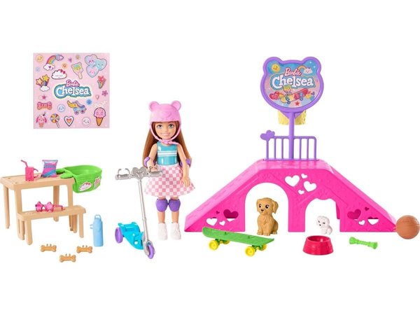 Игровой набор Барби Кукла Челси Скейтпарк Barbie Chelsea Skatepark (HJY35) купить