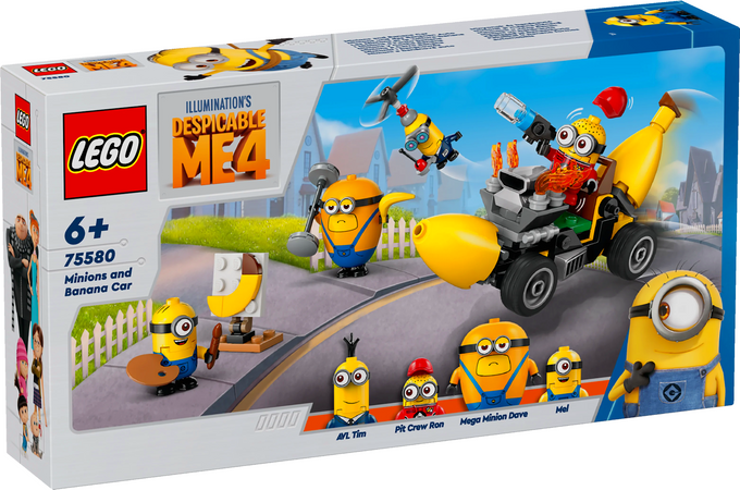 LEGO Minions Нікчемний я 4: Посіпаки й банановий автомобіль 136 деталей (75580) купити