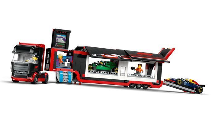 LEGO City 60445 Вантажівка F1 з автомобілями RB20 та AMR24