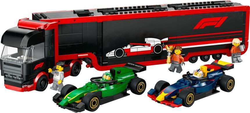 LEGO City 60445 Вантажівка F1 з автомобілями RB20 та AMR24