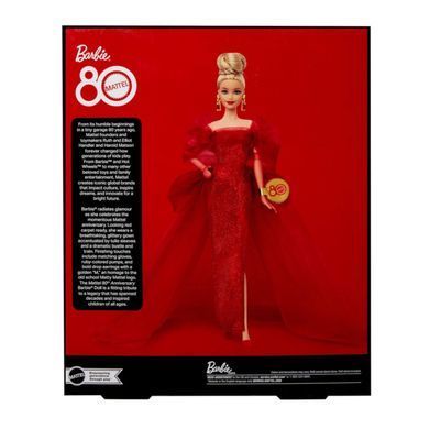 Коллекционная кукла Barbie Signature Ruby Red 80-я годовщина Блондинка (JBJ17) &ndash; фото товара Barbie Collector  из категории Коллекционные куклы Барби - Barbie Collector. Оригинал, доставка по Украине