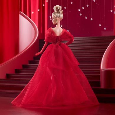 Коллекционная кукла Barbie Signature Ruby Red 80-я годовщина Блондинка (JBJ17) &ndash; фото товара Barbie Collector  из категории Коллекционные куклы Барби - Barbie Collector. Оригинал, доставка по Украине