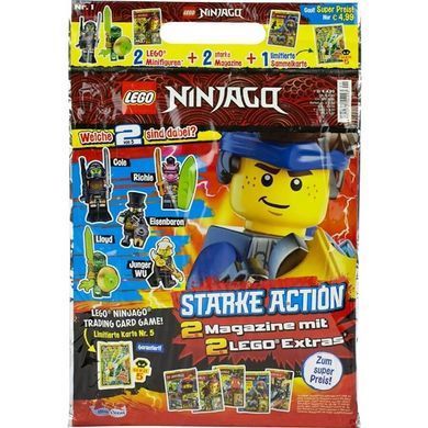 Журнал LEGO Ninjago Starke Action XL-Blindbag &mdash; 2 журнала и 2 LEGO Extras (11678715) &ndash; фото товара LEGO из категории Журналы LEGO. Оригинал, доставка по Украине