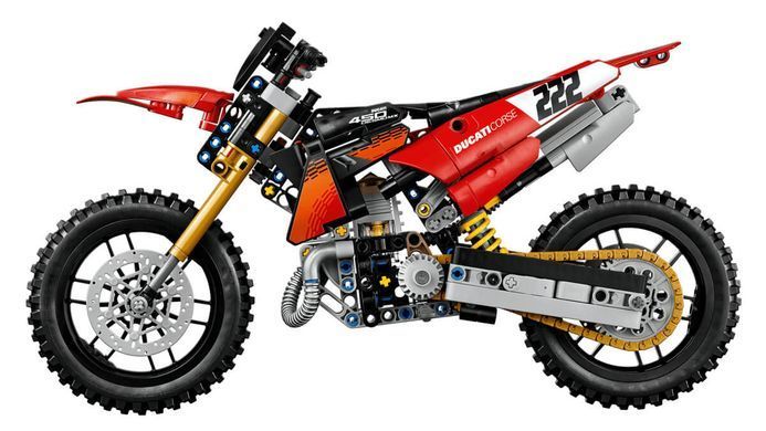 LEGO Technic Мотоцикл Ducati Desmo450 MX Factory (42238) &ndash; фото товару LEGO з категорії LEGO Technic. Оригінал, доставка по Україні
