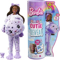 Кукла-сюрприз Barbie Cutie Reveal Плюшевый мишка Меняет цвет Шарнирная HJL57