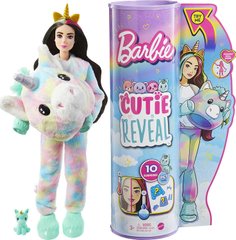Кукла-сюрприз Barbie Cutie Reveal Радужный единорог Меняет цвет Шарнирная HJL58