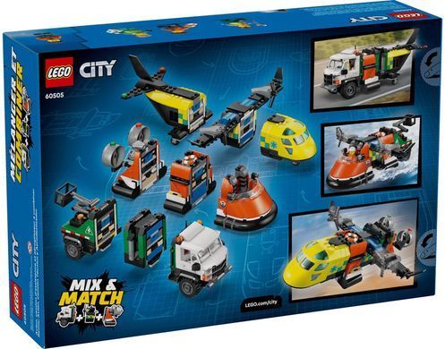 LEGO City Ремікс літака, вантажівки та судна на повітряній подушці 990 деталей (60505) &ndash; фото товару LEGO з категорії LEGO City. Оригінал, доставка по Україні
