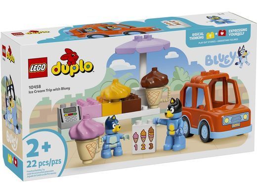 LEGO DUPLO Bluey Подорож із морозивом із Блуї 22 деталі (10458) &ndash; фото товару LEGO з категорії LEGO Bluey. Оригінал, доставка по Україні