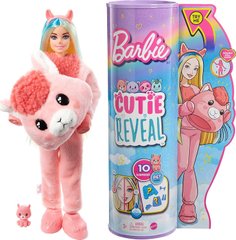 Кукла-сюрприз Barbie Cutie Reveal Лама Меняет цвет Шарнирная HJL60