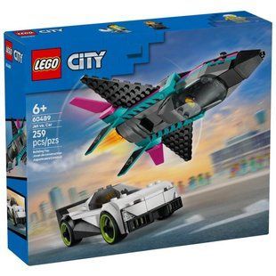 LEGO City Реактивний літак проти автомобіля 259 деталей (60489) &ndash; фото товару LEGO з категорії LEGO City. Оригінал, доставка по Україні