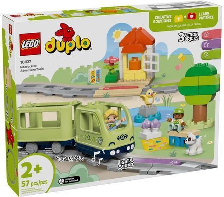 LEGO DUPLO Інтерактивний пригодницький потяг 57 деталей (10427) &ndash; фото товару LEGO з категорії LEGO DUPLO. Оригінал, доставка по Україні