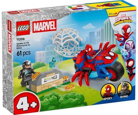 LEGO&reg; 11206 Marvel Spidey And His Amazing Friends Spidey on his Motorcycle vs. Rhino