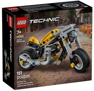 LEGO Technic Желтый мотоцикл 151 деталь (42225) &ndash; фото товара LEGO из категории LEGO Technic. Оригинал, доставка по Украине