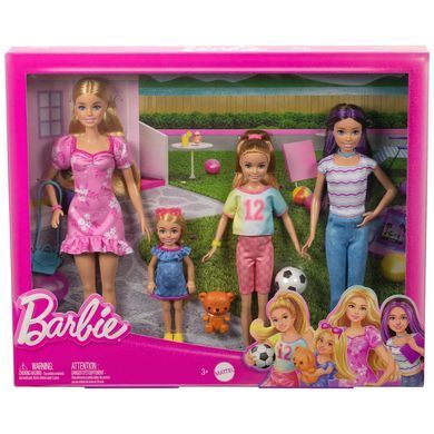 Большой игровой набор кукол Barbie Семья: Барби и ее сестры с аксессуарами Mattel (HWJ01) &ndash; фото товара Barbie из категории Игровые наборы Барби. Оригинал, доставка по Украине