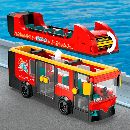 LEGO City Красный двухэтажный экскурсионный автобус 384 детали (60407) &ndash; фото товара LEGO из категории LEGO City. Оригинал, доставка по Украине