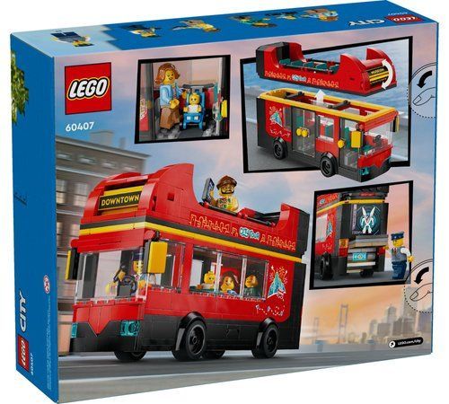 LEGO City Красный двухэтажный экскурсионный автобус 384 детали (60407) &ndash; фото товара LEGO из категории LEGO City. Оригинал, доставка по Украине