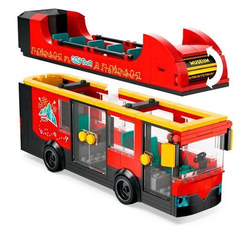 LEGO City Красный двухэтажный экскурсионный автобус 384 детали (60407) &ndash; фото товара LEGO из категории LEGO City. Оригинал, доставка по Украине