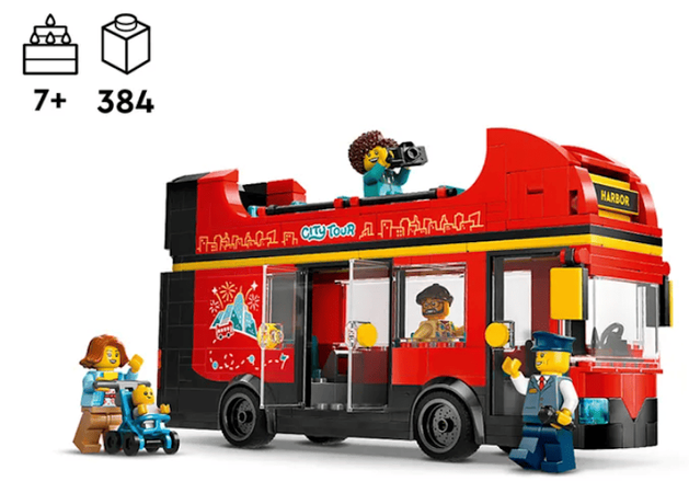LEGO City Красный двухэтажный экскурсионный автобус 384 детали (60407) &ndash; фото товара LEGO из категории LEGO City. Оригинал, доставка по Украине