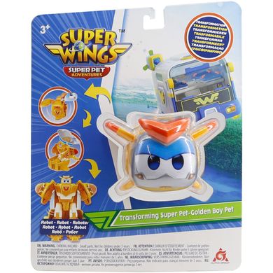 Игровая фигурка-трансформер Super Wings Transforming Super Pet Золотой Мальчик любимец (EU770644) купить