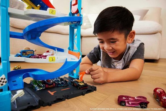 Игровой набор Hot Wheels City Супербашня для гонки (HKX43) &ndash; фото товара Hot Wheels из категории Треки и наборы Хот Вилс - Hot Wheels. Оригинал, доставка по Украине