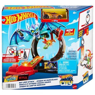 Ігровий набір Hot Wheels Неймовірна атака кажана (HTN78) &ndash; фото товару Hot Wheels з категорії Треки і набори Хот Вілс - Hot Wheels. Оригінал, доставка по Україні