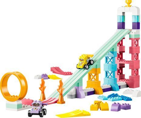 LEGO DUPLO 3 в 1 Цікаві гірки та трампліни з автомобілями (10478) &ndash; фото товару LEGO з категорії LEGO DUPLO. Оригінал, доставка по Україні