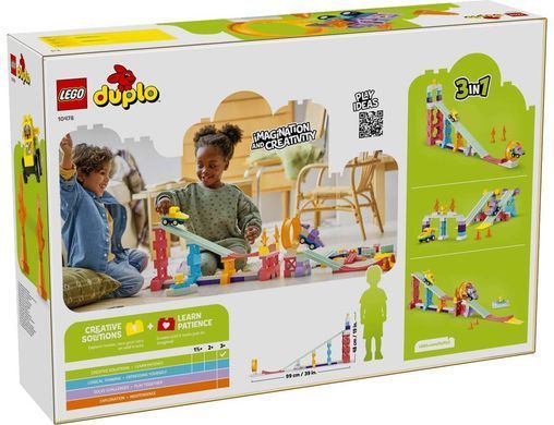 LEGO DUPLO 3 в 1 Цікаві гірки та трампліни з автомобілями (10478) &ndash; фото товару LEGO з категорії LEGO DUPLO. Оригінал, доставка по Україні