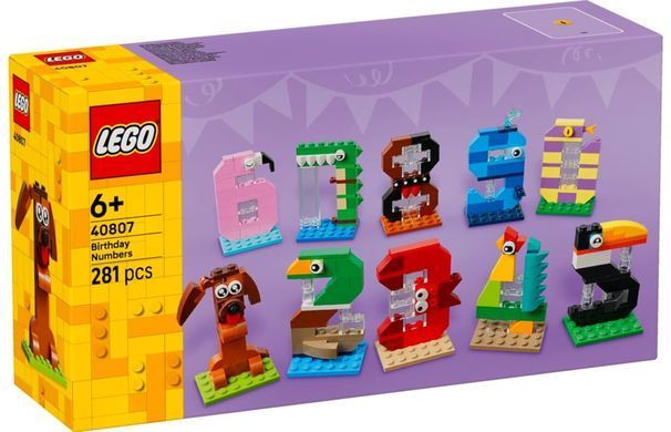 LEGO Seasonal Цифри на день народження (40807) &ndash; фото товару LEGO з категорії LEGO Seasonal. Оригінал, доставка по Україні