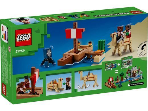LEGO Minecraft Подорож на піратському кораблі 166 деталей (21259) &ndash; фото товару LEGO з категорії LEGO Minecraft. Оригінал, доставка по Україні