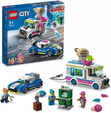 Конструктор LEGO City Погоня полиции за грузовиком с мороженым 317 деталей (60314)
