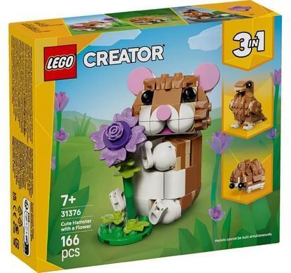 LEGO Creator Милый хомяк с цветком 166 деталей (31376) &ndash; фото товара LEGO из категории LEGO Creator 3-in-1. Оригинал, доставка по Украине