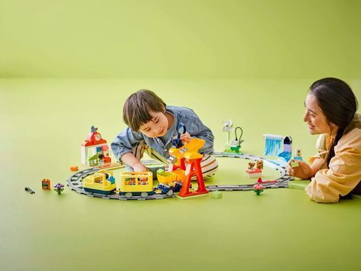 LEGO DUPLO Великий інтерактивний громадський потяг 103 деталі (10428) &ndash; фото товару LEGO з категорії LEGO DUPLO. Оригінал, доставка по Україні