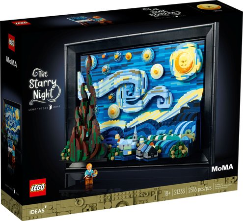 Конструктор Lego Ideas Винсент Ван Гог - Звездная ночь 2316 деталей (21333)
