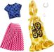 Одежда и аксессуары для куклы Барби 2 наряда Желтое платье и синий топ с розовой юбкой Barbie Fashion GHX60 6