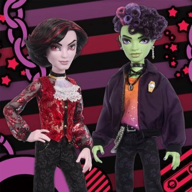 Колекційний набір ляльок Monster High &mdash; Кіран Валентайн та Спеллдон Колдронелло, 2 ляльки (JHK60) &ndash; фото товару Monster High з категорії Ляльки Monster High (Монстер Хай). Оригінал, доставка по Україні