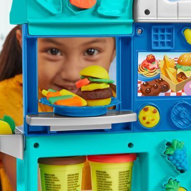 Набір для ліплення Play-Doh Kitchen Creations Ресторан шеф-кухаря (F8107) &ndash; фото товару Play-Doh з категорії Набори для ліплення Play-Doh. Оригінал, доставка по Україні