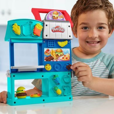 Набір для ліплення Play-Doh Kitchen Creations Ресторан шеф-кухаря (F8107) &ndash; фото товару Play-Doh з категорії Набори для ліплення Play-Doh. Оригінал, доставка по Україні