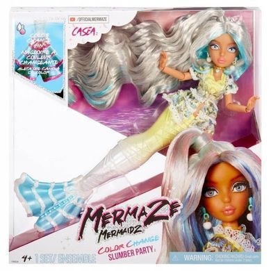 Лялька Mermaze Mermaidz Slumber Party Casea &mdash; Русалка Кейсі з хвостом, що змінює колір (585183) &ndash; фото товару Mermaze Mermaidz з категорії Ляльки Русалки Mermaze Memaidz (Мермейз Мермейд). Оригінал, доставка по Україні