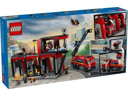 LEGO City Пожарное депо с пожарной машиной 843 детали (60414) &ndash; фото товара LEGO из категории LEGO City. Оригинал, доставка по Украине