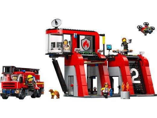 LEGO City Пожарное депо с пожарной машиной 843 детали (60414) &ndash; фото товара LEGO из категории LEGO City. Оригинал, доставка по Украине