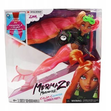 Лялька Mermaze Mermaidz Slumber Party Zuna &mdash; Русалка Зуна з хвостом, що змінює колір (585152) &ndash; фото товару Mermaze Mermaidz з категорії Ляльки Русалки Mermaze Memaidz (Мермейз Мермейд). Оригінал, доставка по Україні
