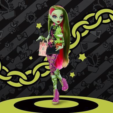 Лялька Monster High Venus McFlytrap G1 Creeproduction &mdash; Венера Макфлайтрап Mattel (JHK58) &ndash; фото товару Monster High з категорії Ляльки Monster High (Монстер Хай). Оригінал, доставка по Україні