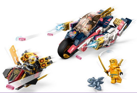 Конструктор LEGO NINJAGO Гоночный робобайк-трансформер Соры 384