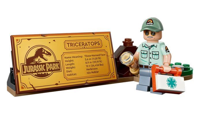 LEGO 77985 Jurassic World Скамʼянілості динозаврів: трицератопс