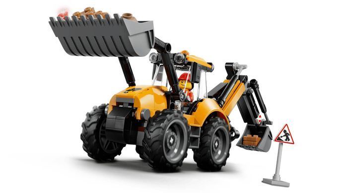 LEGO City Желтый экскаватор-погрузчик (60480) &ndash; фото товара LEGO из категории LEGO City. Оригинал, доставка по Украине