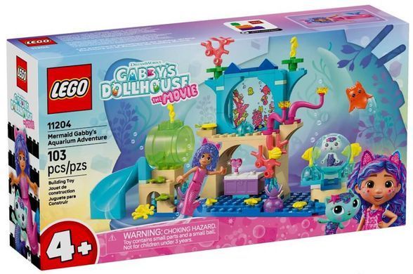 LEGO Gabby's Dollhouse Акваріумні пригоди русалоньки Ґаббі 103 деталі (11204) &ndash; фото товару LEGO з категорії LEGO Gabby's Dollhouse. Оригінал, доставка по Україні