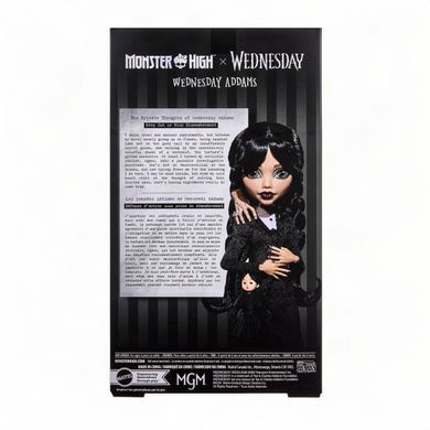 Лялька Monster High Wednesday Addams - Монстер Хай Венздей (JNJ91) &ndash; фото товару Monster High з категорії Ляльки Monster High (Монстер Хай). Оригінал, доставка по Україні