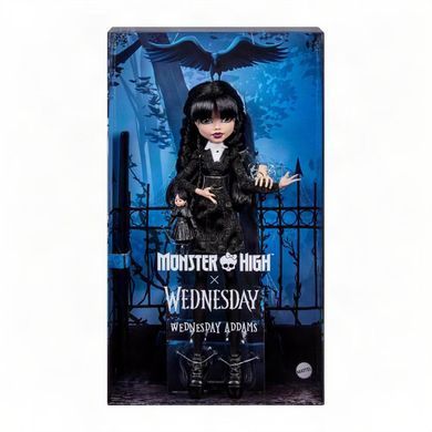 Лялька Monster High Wednesday Addams - Монстер Хай Венздей (JNJ91) &ndash; фото товару Monster High з категорії Ляльки Monster High (Монстер Хай). Оригінал, доставка по Україні